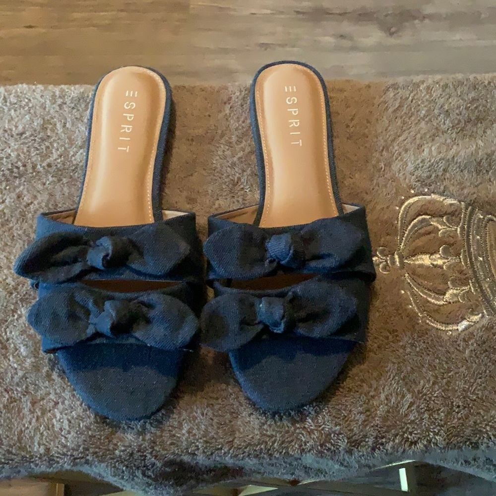 Esprit denim slip-on sandals